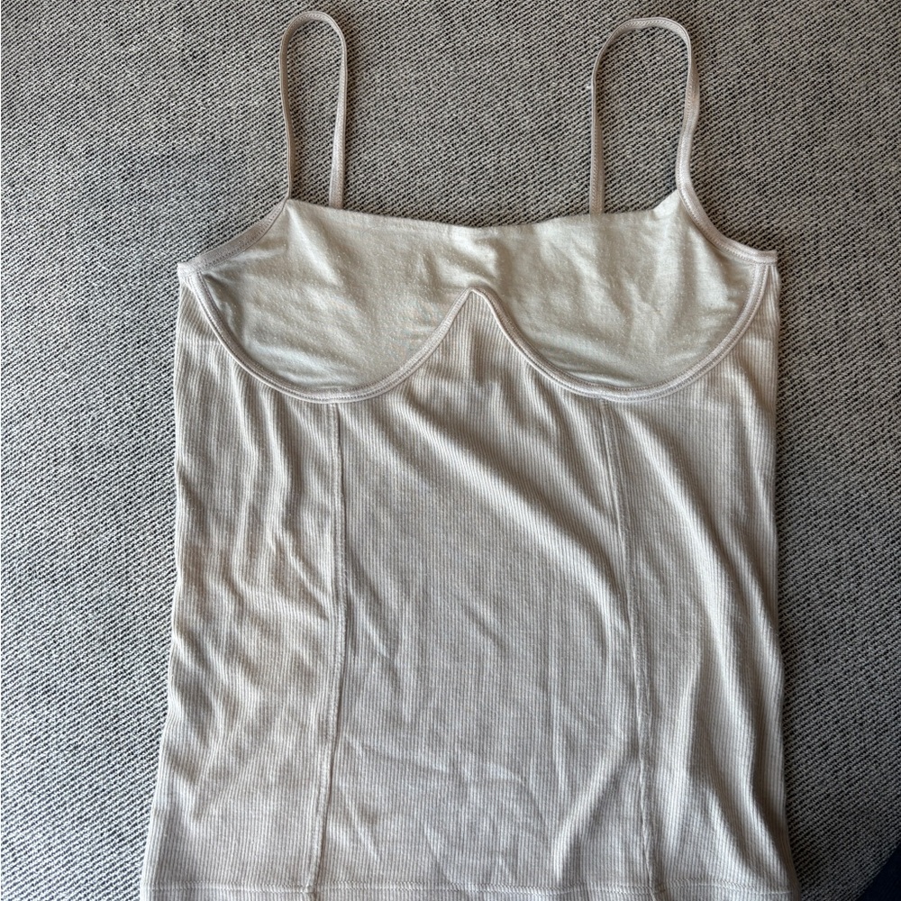 Joah Brown White Bustier Camisole Top